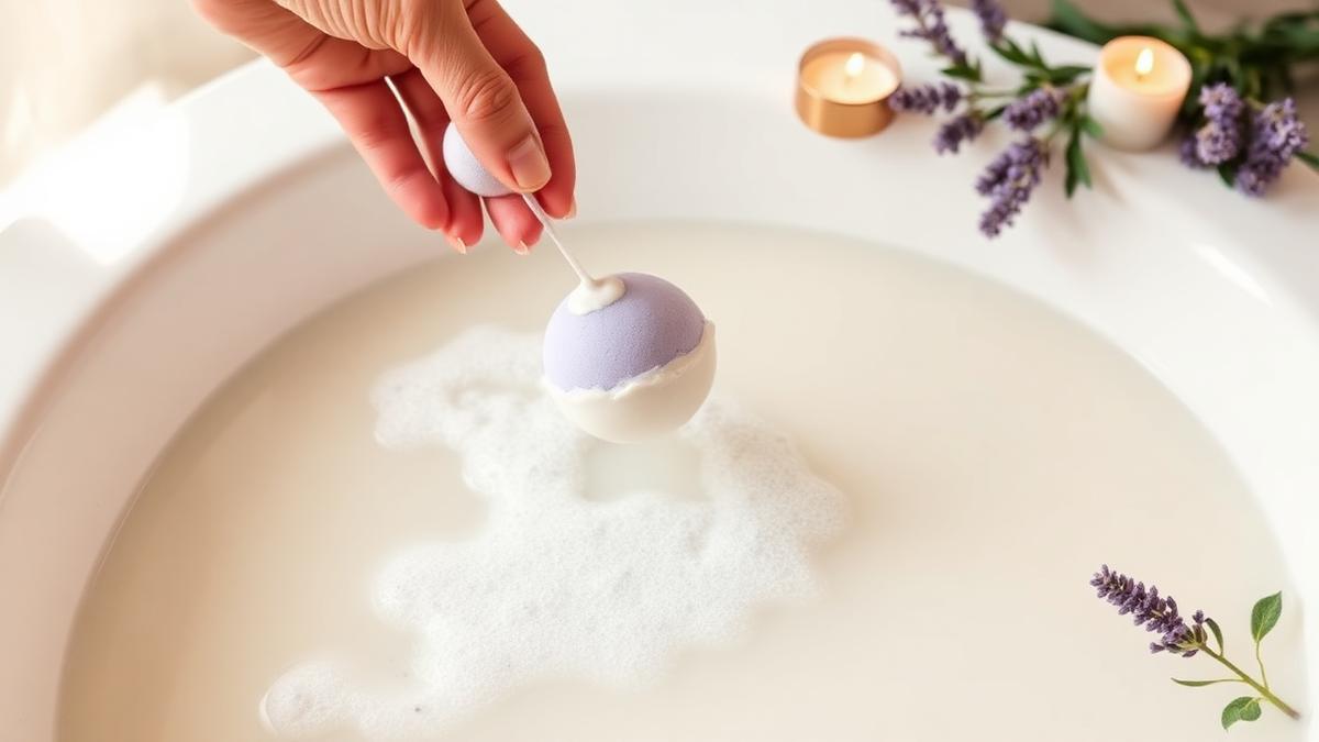 Best CBD bath bomb dissolving in warm bath water