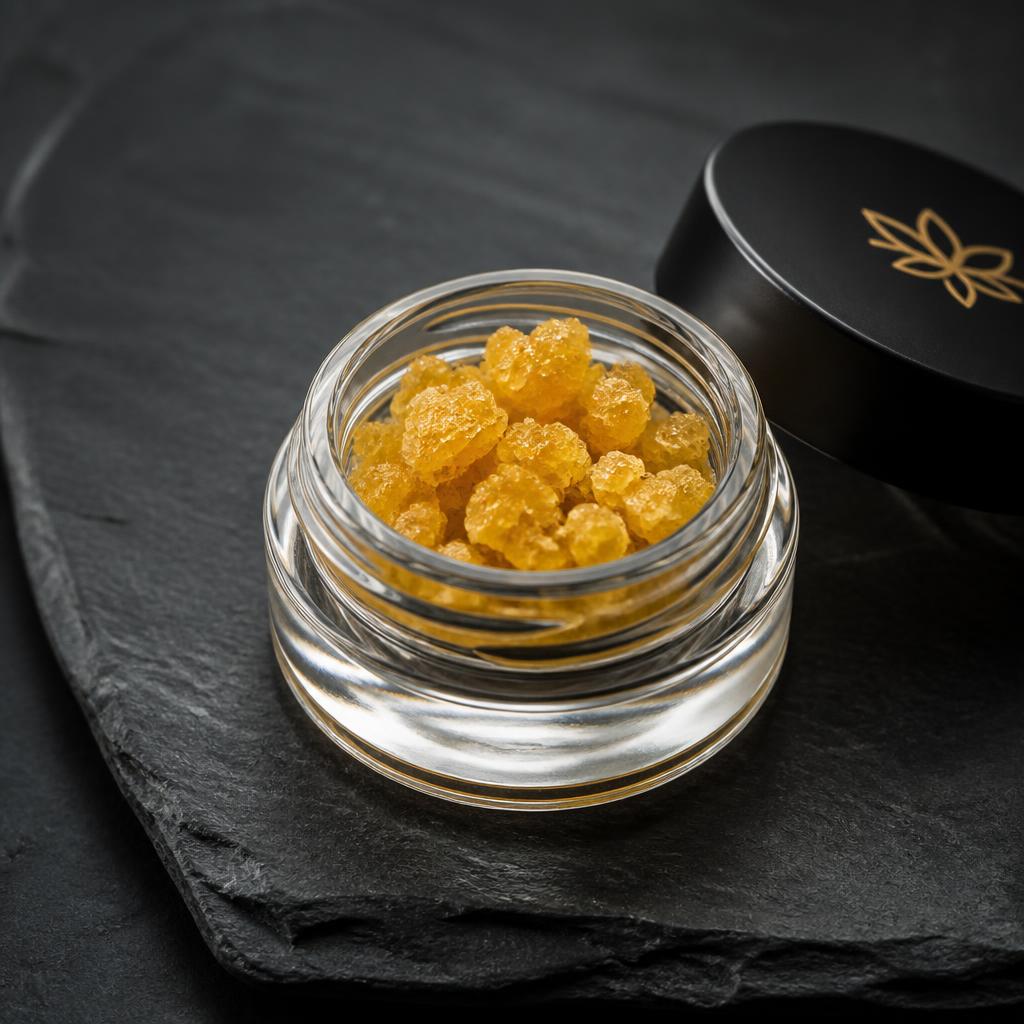 CBD Concentrates spa-style flat lay